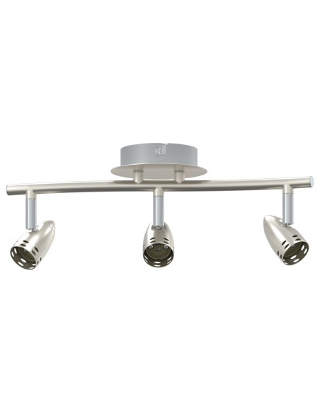 Faretto da soffitto  3 vie regolabile Nichel opaco GU10