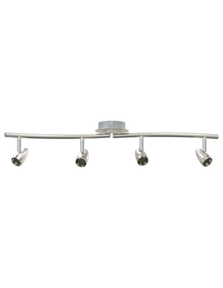 Faretto da soffitto  regolabile a 4 vie Nichel opaco GU10