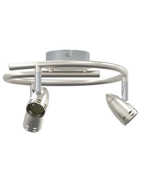 Faro da soffitto  3 vie regolabili in nichel opaco GU10