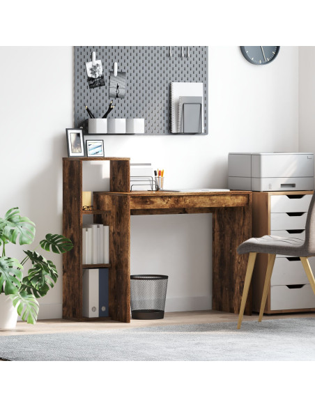 Scrivania Scrivania XL Rovere Affumicato Truciolato Medio Scrivania