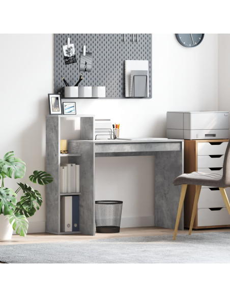 Scrivania Grigio cemento 100 x 40 x 90 cm Legno multistrato
