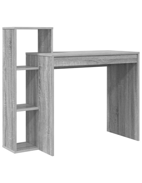 Scrivania per Computer  Grigio sonoma Truciolare Media Scaffali