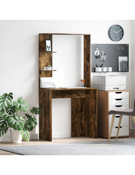 Scrivania per Computer in Rovere Affumicato Rovere affumicato