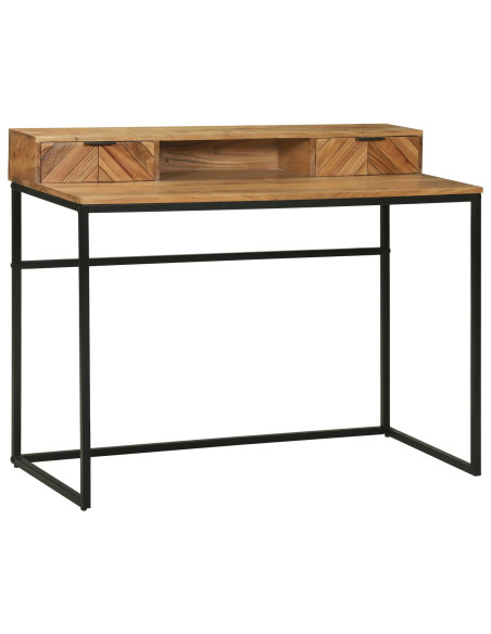 Scrivania  110x50x87 cm legno massello Acacia