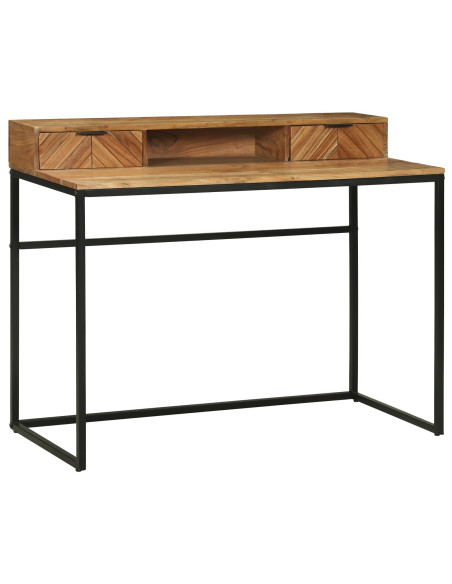 Scrivania  110x50x87 cm legno massello Acacia