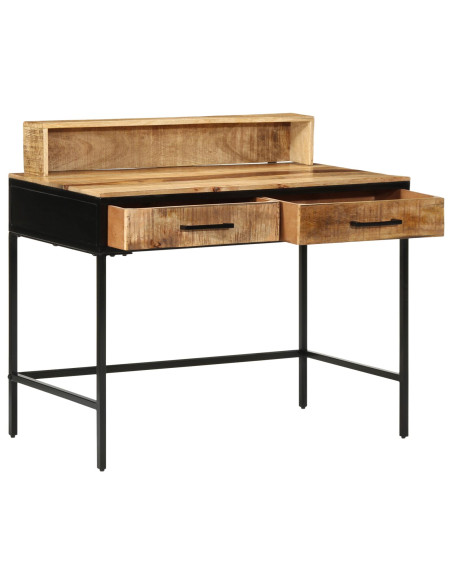 Tavolino Consolle 100x55x75 cm Legno Massiccio Grezzo Mango