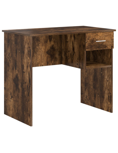 Scrivania  con contenitore Rovere affumicato 90x49,5x75 cm Legno ingegnerizzato