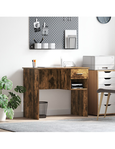 Scrivania Rovere fumé 90 x 49 x 75 cm Legno multistrato