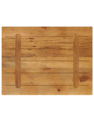 Piano per Tavolo 80x50x2,5 cm Rettangolare Legno Massello Mango