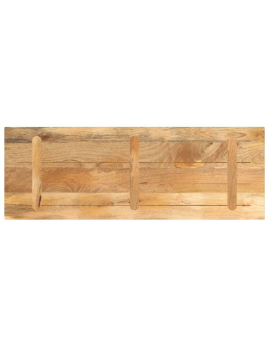 Piano per Tavolo 140x60x2,5cm Rettangolare Legno Massello Mango