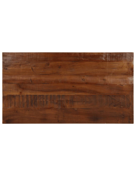 Piano Tavolo 120x50x2,5 cm Rettangolare in Massello di Recupero
