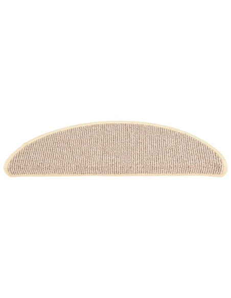 Tappetini per Scale 15 pz Bianchi e Marroni 65x21x4 cm