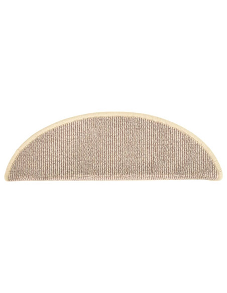 Tappetini per Scale 15 pz Bianchi e Marroni 65x21x4 cm