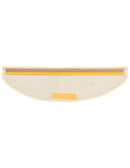 Tappetini per Scale 15 pz Bianchi e Marroni 65x21x4 cm