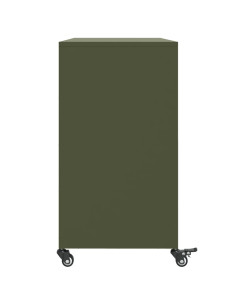 Credenza Verde Oliva 100,5x39x72 cm Acciaio Laminato a Freddo