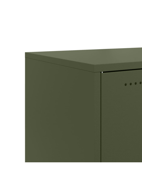 Credenza Verde Oliva 100,5x39x72 cm Acciaio Laminato a Freddo