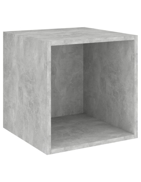 Set Porta TV 4 pz Grigio Cemento in Truciolato
