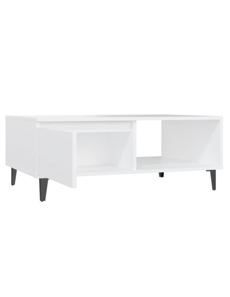 Tavolino da Salotto Bianco 90x60x35 cm in Legno Multistrato