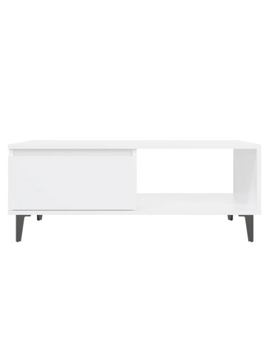 Tavolino da Salotto Bianco 90x60x35 cm in Legno Multistrato