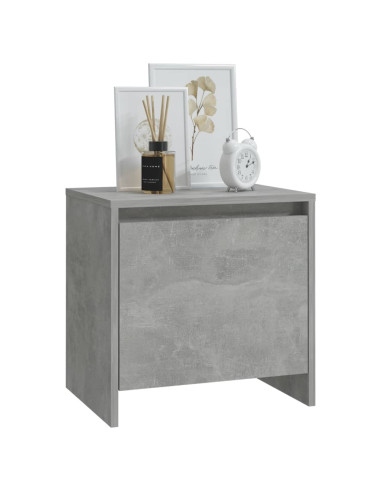 Comodino Grigio Cemento 45x34x44,5 cm in Truciolato