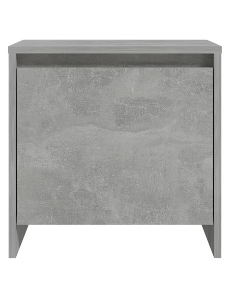 Comodino Grigio Cemento 45x34x44,5 cm in Truciolato