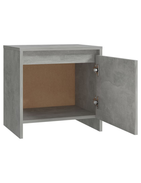 Comodino Grigio Cemento 45x34x44,5 cm in Truciolato