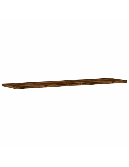 Mensole Parete 4pz Rovere Fumo 80x20x1,5 cm Legno Multistrato