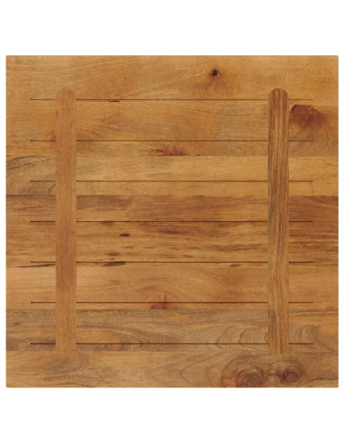 Piano per Tavolo 70x70x3,8 cm Quadrato Legno Massello di Mango