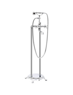 Rubinetteria a Colonna per Vasca Acciaio Inox 99,5 cm Argento