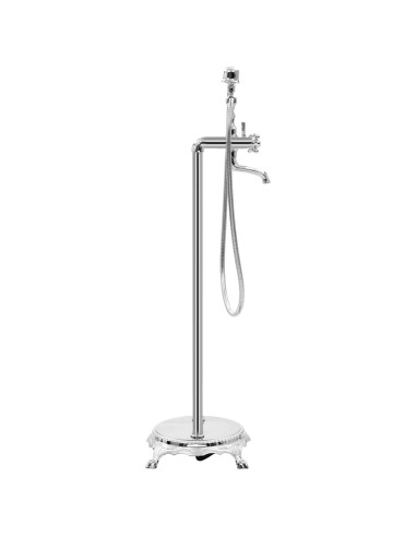 Rubinetteria a Colonna per Vasca Acciaio Inox 99,5 cm Argento