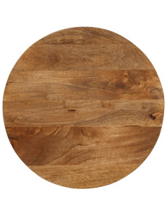 Piano per Tavolo Ø 50x3,8 cm Rotondo in Legno Massello di Mango