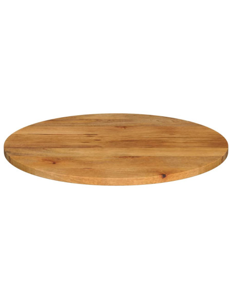 Piano per Tavolo Ø 90x3,8 cm Rotondo in Legno Massello di Mango