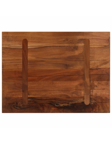 Piano Tavolo 70x50x2,5 cm Rettangolare in Massello di Recupero