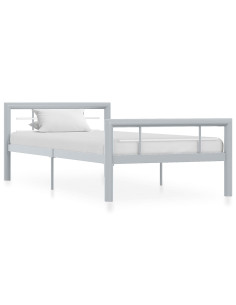 Giroletto Grigio e Bianco in Metallo 90x200 cm