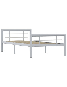 Giroletto Grigio e Bianco in Metallo 90x200 cm 2