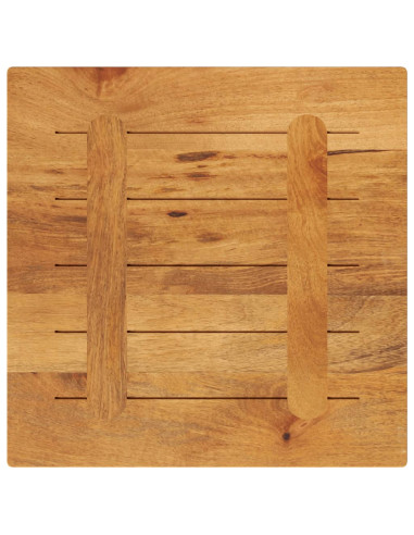 Piano per Tavolo 60x60x3,8 cm Quadrato Legno Massello di Mango