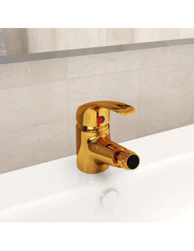 Rubinetto Miscelatore per Bidè Oro 13x12 cm