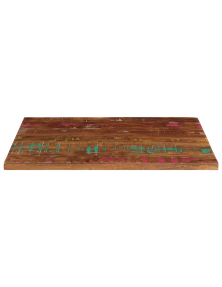 Piano Tavolo 80x50x3,8 cm Rettangolare in Massello di Recupero