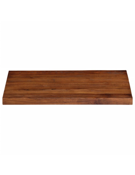 Piano Tavolo 80x50x2,5 cm Rettangolare in Massello di Recupero