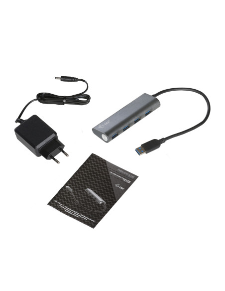 i-tec Metal U3HUB448 hub di interfaccia USB 3.2 Gen 1 (3.1 Gen 1) Type-A 5000 Mbit/s Grigio