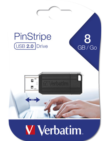 Verbatim PinStripe - Memoria USB da 8 GB - Nero
