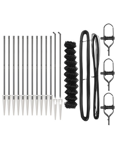 Palo della recinzione Grigio 25 x 1,4 m (maglia 60 x 60 mm)