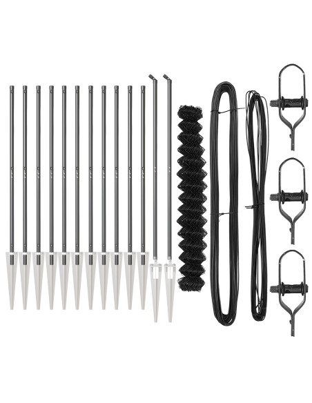 Palo della recinzione Grigio 25 x 1,6 m (maglia 60 x 60 mm)