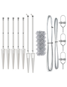 Palo della recinzione Argento 10 x 0,6 m (rete 40 x 40 mm)