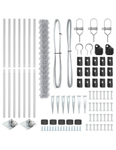 Palo della recinzione Argento 10 x 1,5 m (maglia 40 x 40 mm)