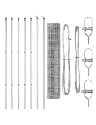 Recinzione con Posto Argento 1,6 x 10 m Acciaio e PVC