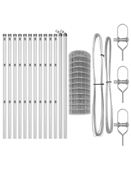 Recinzione Euro  con 13 post 0.6x25 m in acciaio galvanizzato