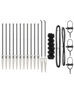 Palo della recinzione Grigio 25 x 1 m (rete 60 x 60 mm) Acciaio