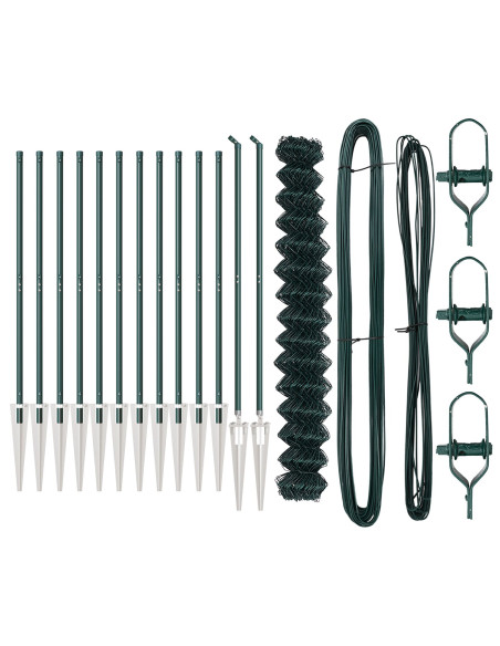 Recinzione a Maglie  Set di 2 Verde Metallo 1.5 x 25 m