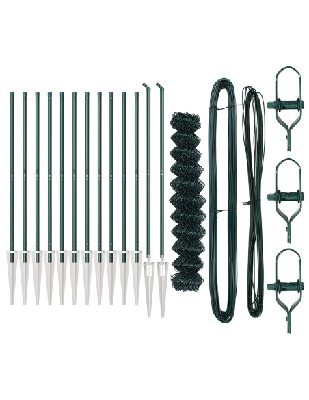 Recinzione a Maglie  Set di 2 Verde PVC 1 x 25 m Durevole